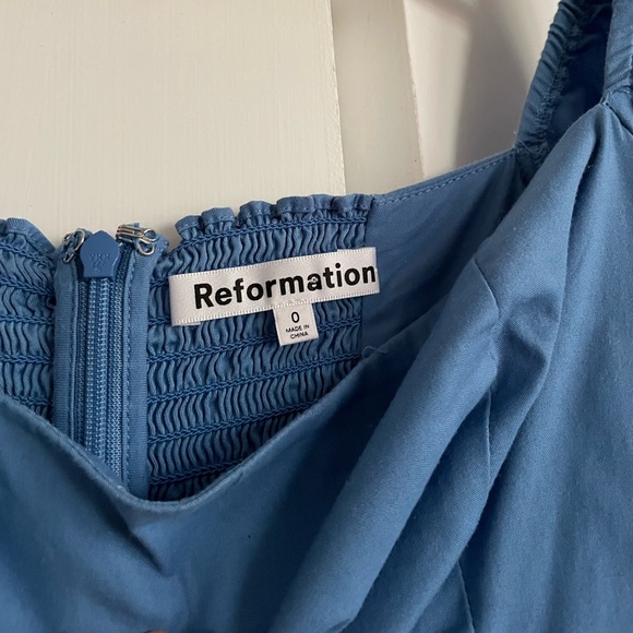 Reformation Michaela Dress in Azure - Picture 5 of 7